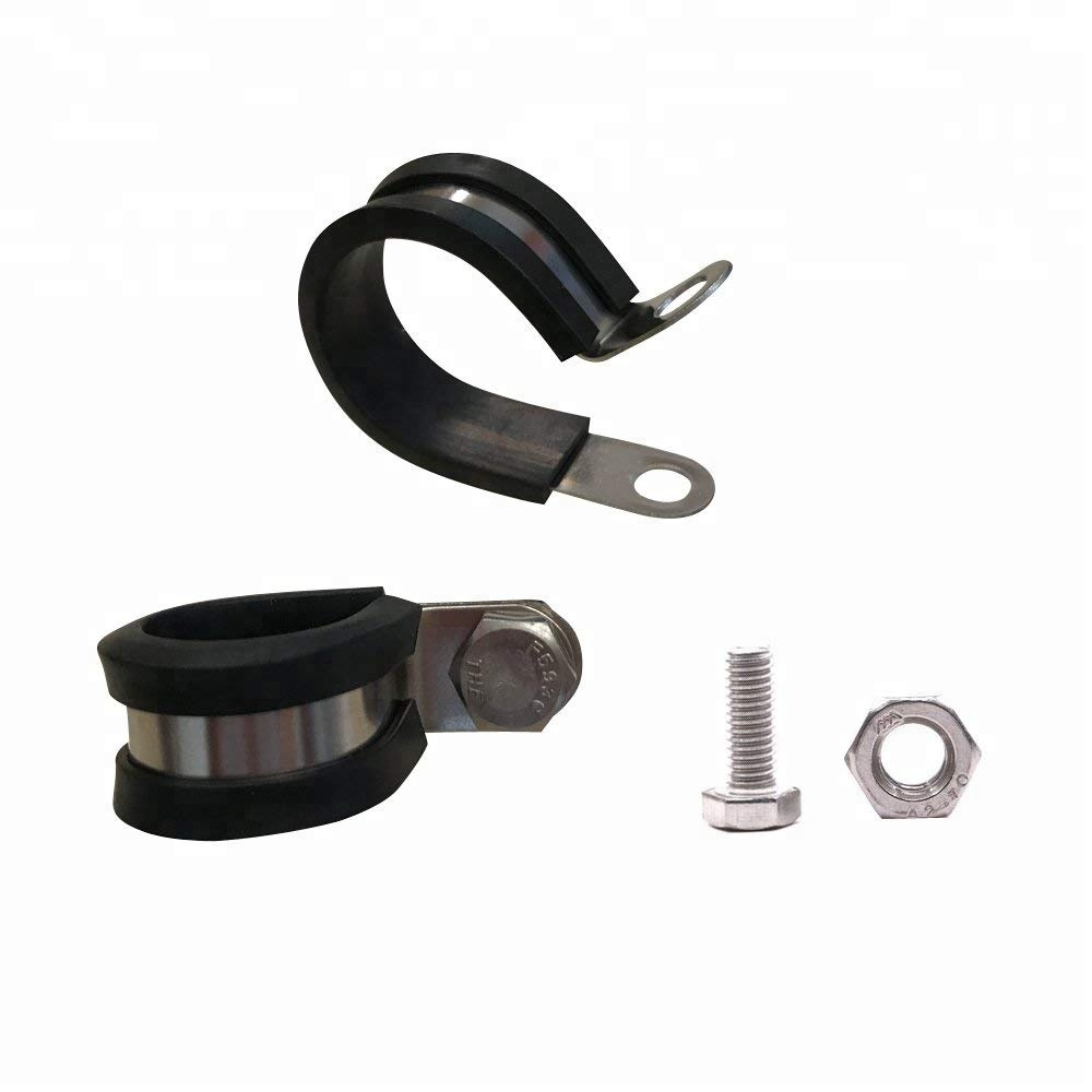 SS304 stainless steel Insulated Clamp Rubber clip