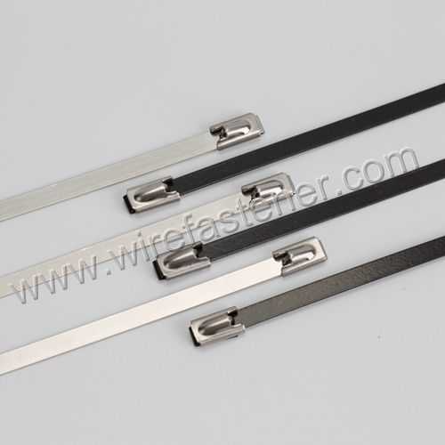 4.6mm*450mm(17.72inch)Naked stainless steel cable ties-ball self-lock