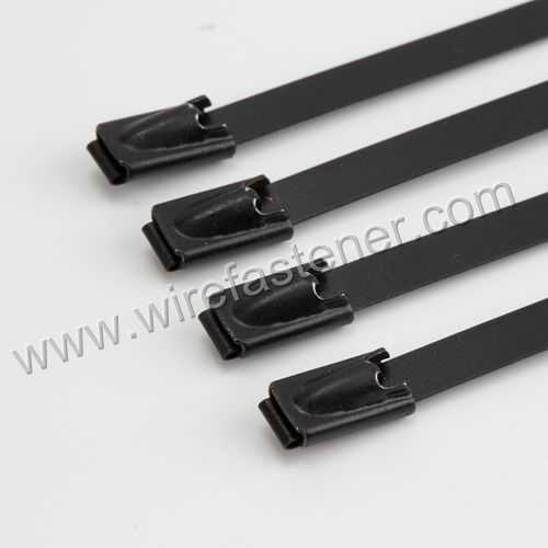 Full Coated Cersion Wioo Prevent Static Electricity Ball Lock Stainless Steel Cable Ties