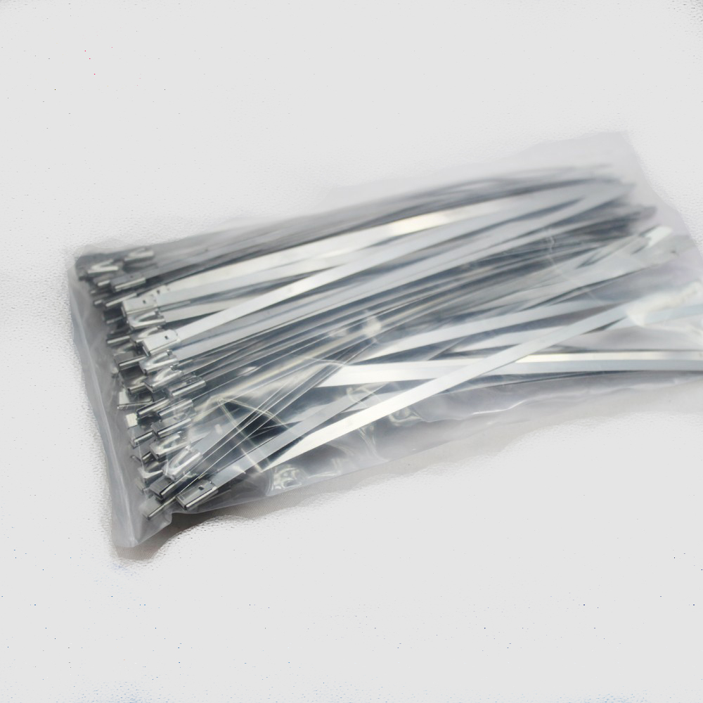 Kind size  Stainless Steel Cable Tie, Metal Cable Tie Lock Tie Wrap Locking Exhaust Pipe Header