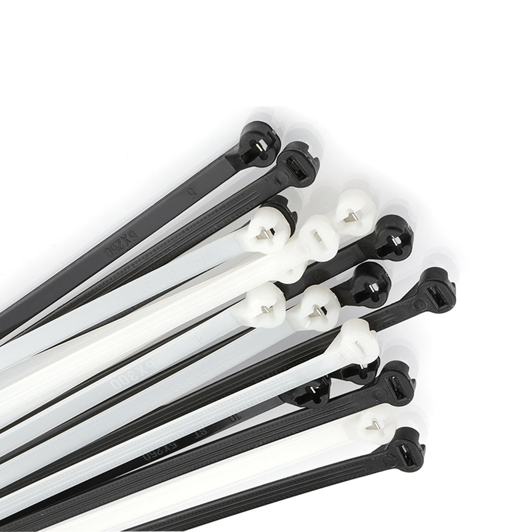 Own Factory Black Self-locking Stainless Steel Barb Nylon Cable Ties