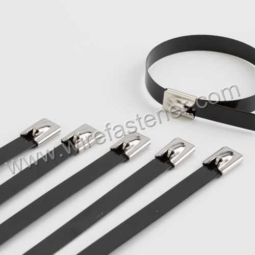 Ball Locking Epoxy Coated Stainless Steel Cable Tie 