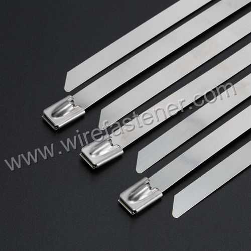 7.9mm*350mm(13.78inch)Custom Logo Ball Locking Duct Ties