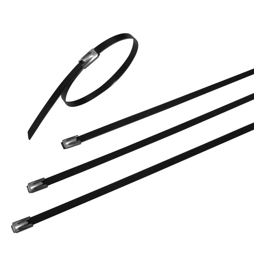 EXOXY  Coated Stainless Steel Cable Tie  ball self-lock type - 100 Pack					