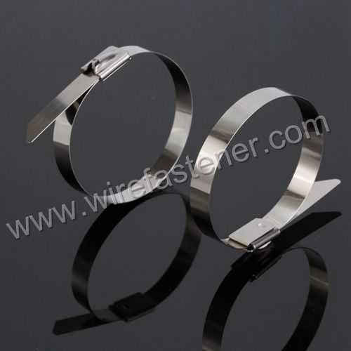 4.6mm*300mm(11.8inch)Naked stainless cable ties-ball self-lock