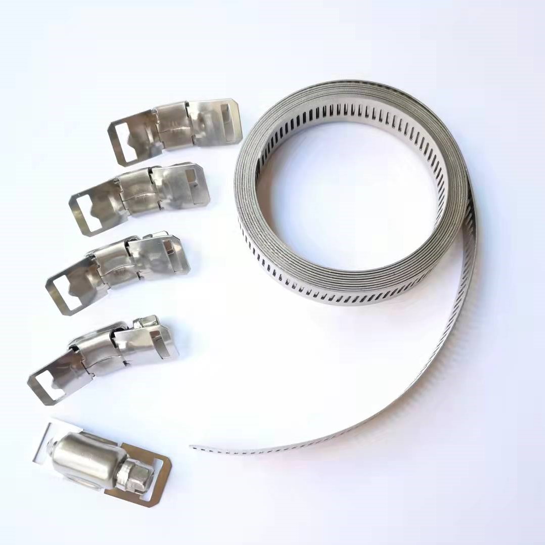  Stainless steel 12.7x0.6mm type Perforated endless band roll hose clamp