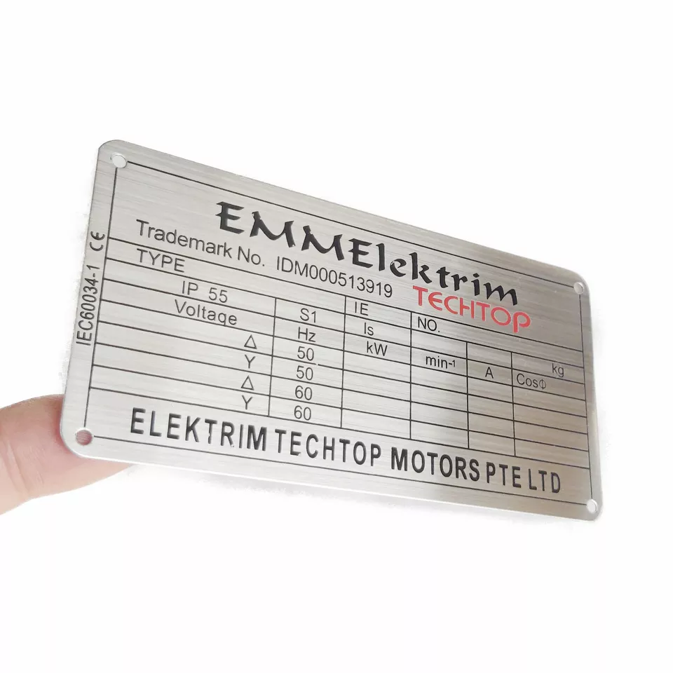 Custom Etched Logo Label Tags Engraved Nameplate Equipment 