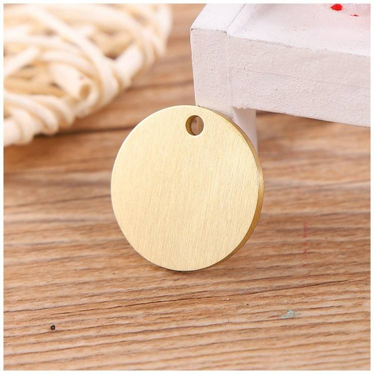 Blank Brass Tags Custom Engraving Nameplate Brass Blank for Pet ID Keychain Industrial Equipment Craft DIY